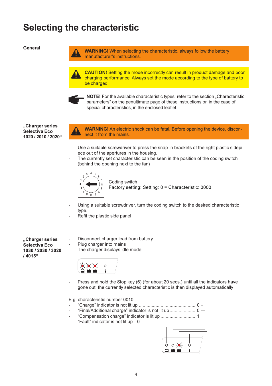 Selecting the characteristic | Fronius Selectiva Eco User Manual | Page 28 / 84