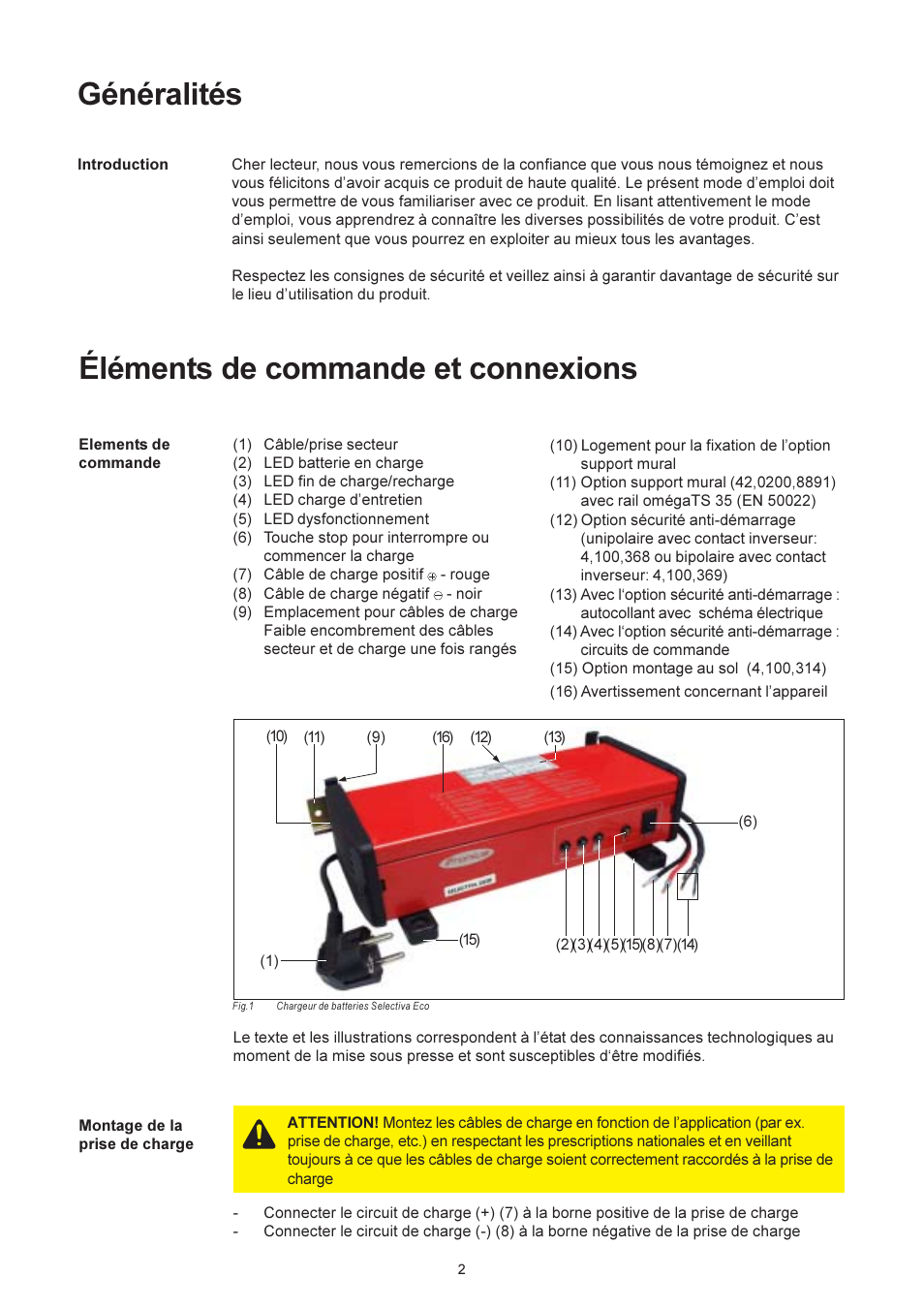 Éléments de commande et connexions, Généralités | Fronius Selectiva Eco User Manual | Page 42 / 84