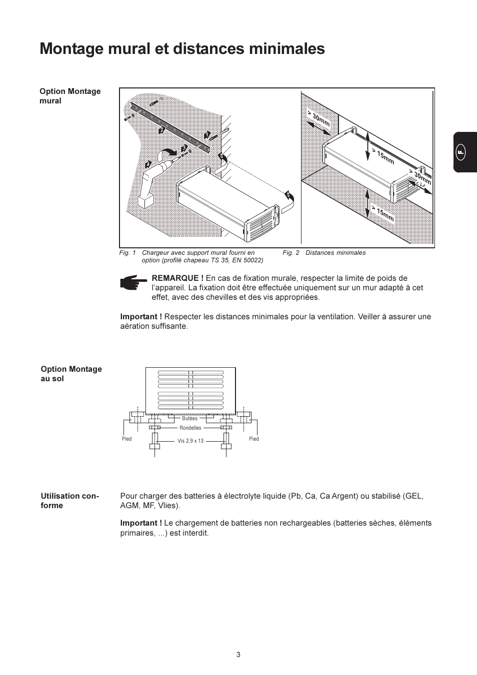 Montage mural et distances minimales | Fronius Selectiva Eco User Manual | Page 43 / 84