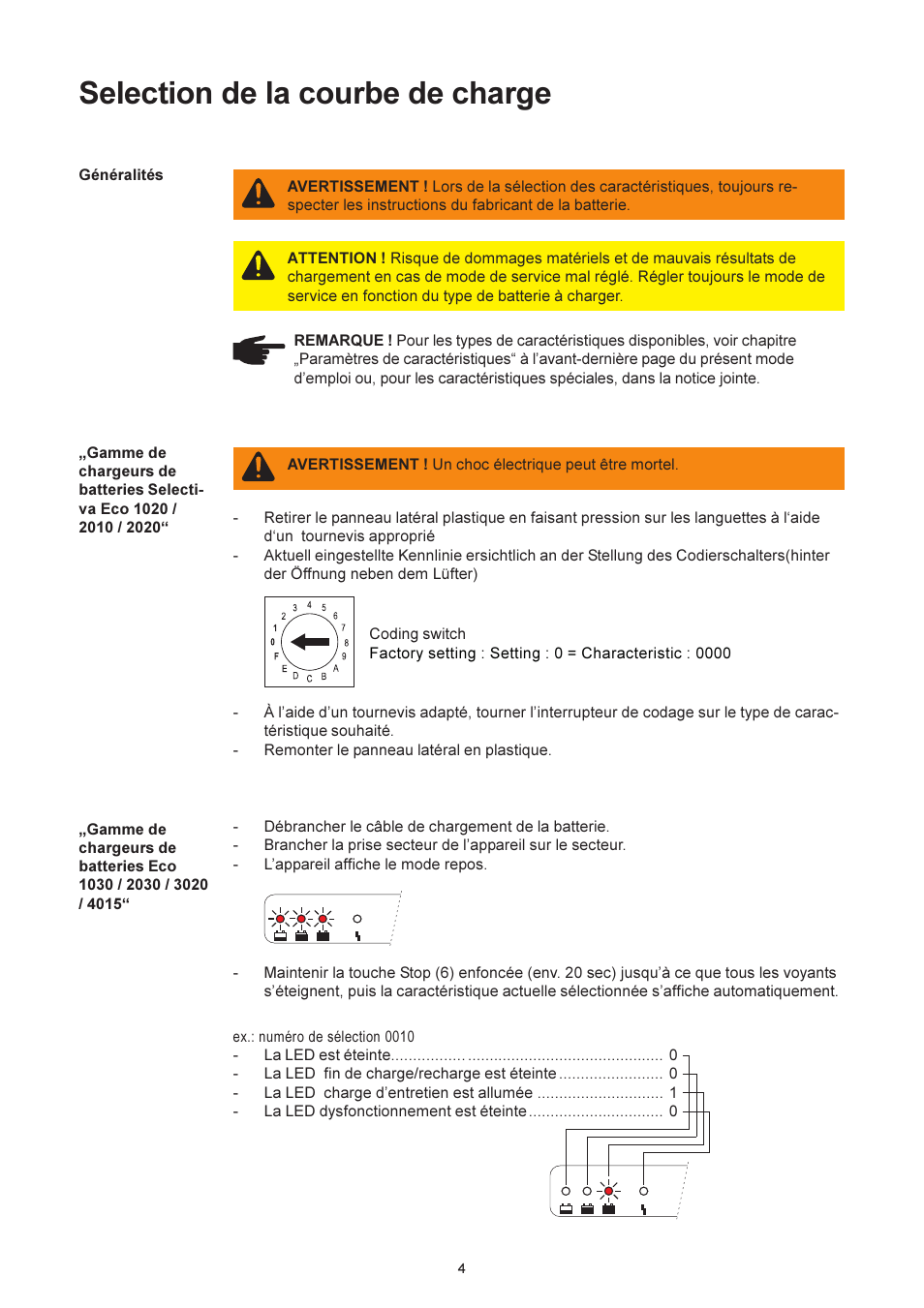 Selection de la courbe de charge | Fronius Selectiva Eco User Manual | Page 44 / 84