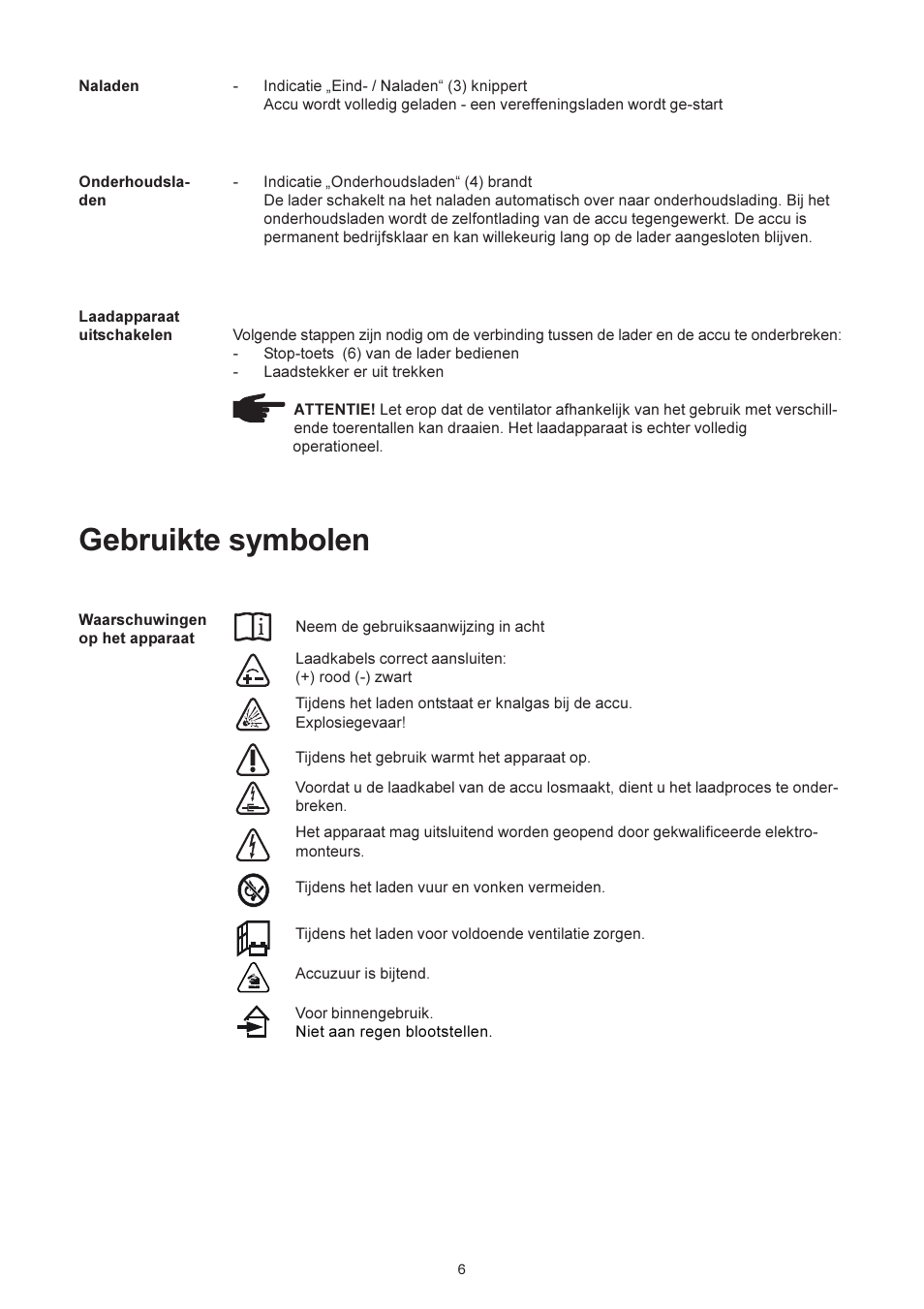 Gebruikte symbolen | Fronius Selectiva Eco User Manual | Page 62 / 84