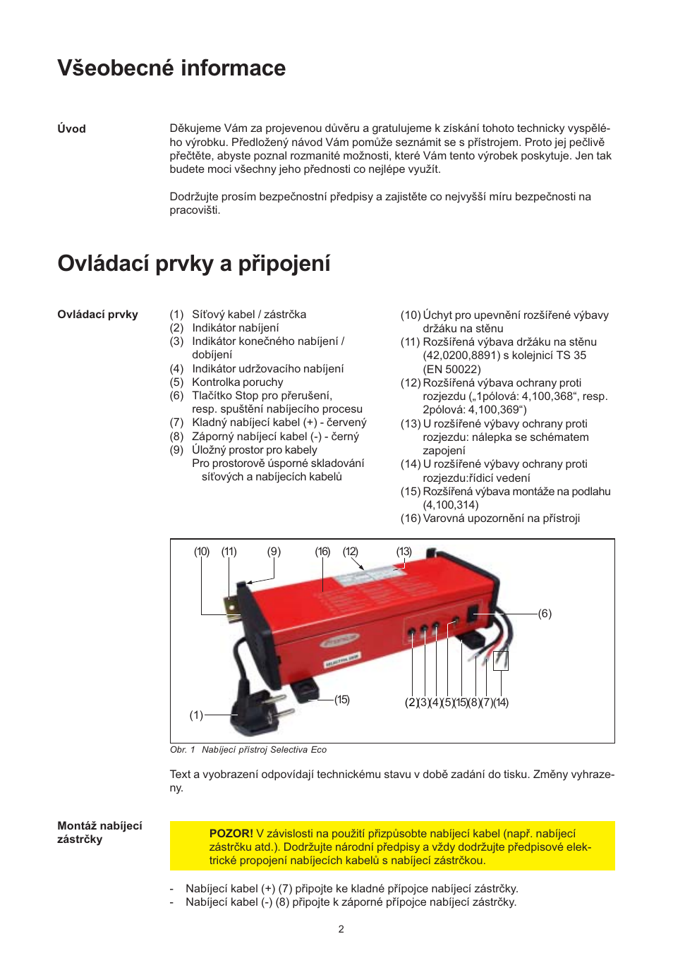 Všeobecné informace, Ovládací prvky a připojení | Fronius Selectiva Eco User Manual | Page 74 / 84