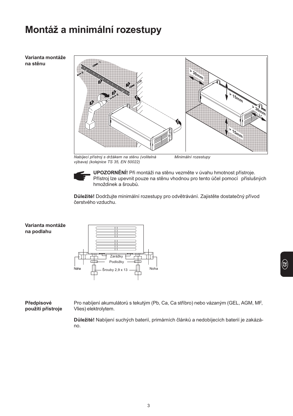 Montáž a minimální rozestupy | Fronius Selectiva Eco User Manual | Page 75 / 84