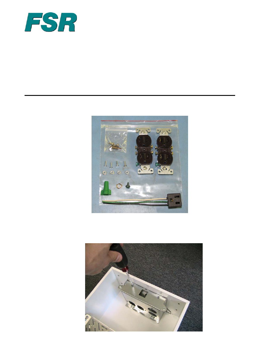 FSR CB-12 / CB-12P ELECTRICAL HOOKUP INSTRUCTIONS User Manual | 4 pages