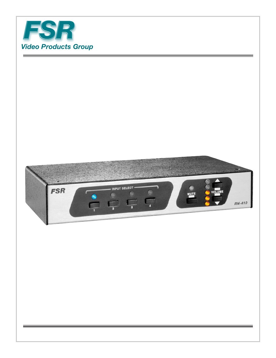 FSR RN-410 SERIES User Manual | 10 pages