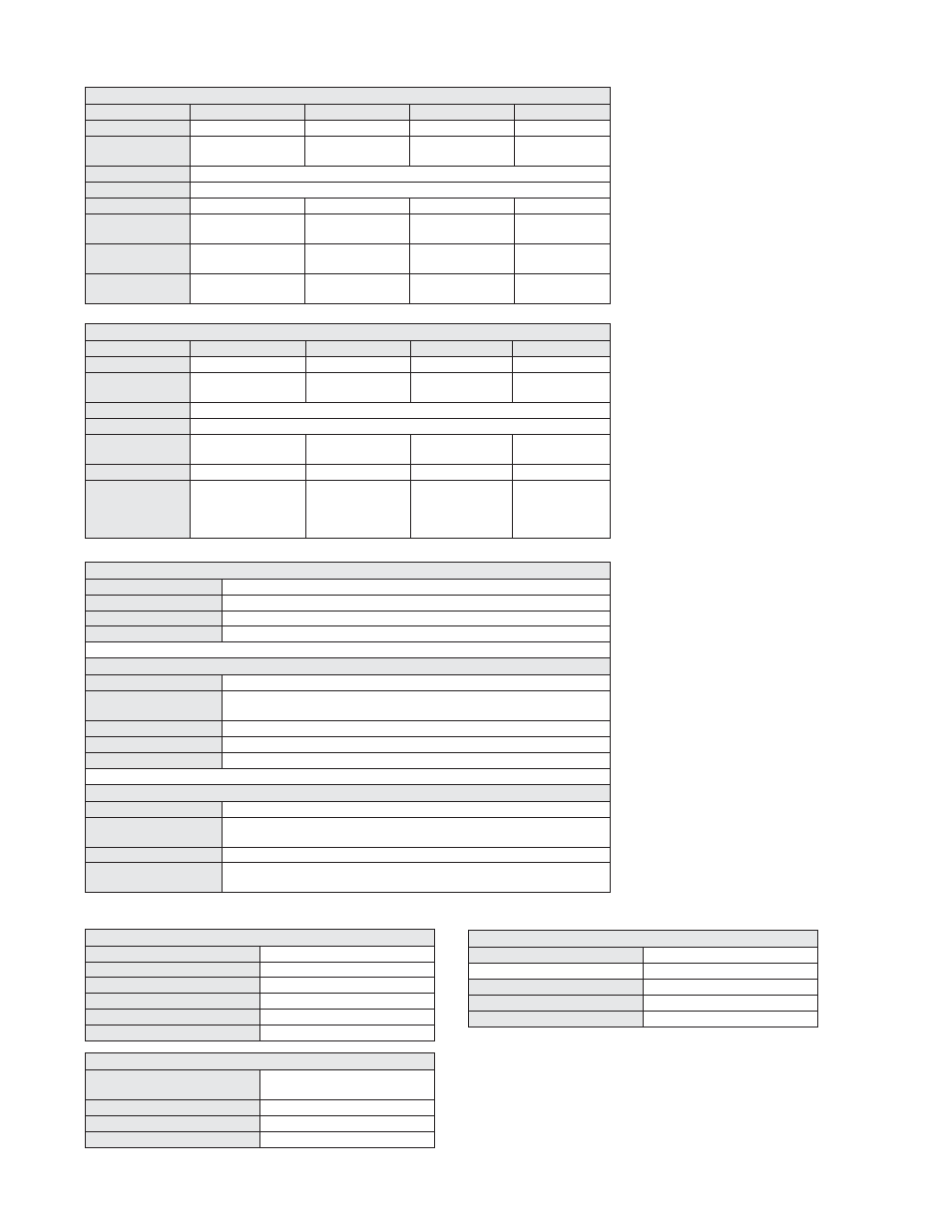 Specifications | FSR RN-410 SERIES User Manual | Page 8 / 10