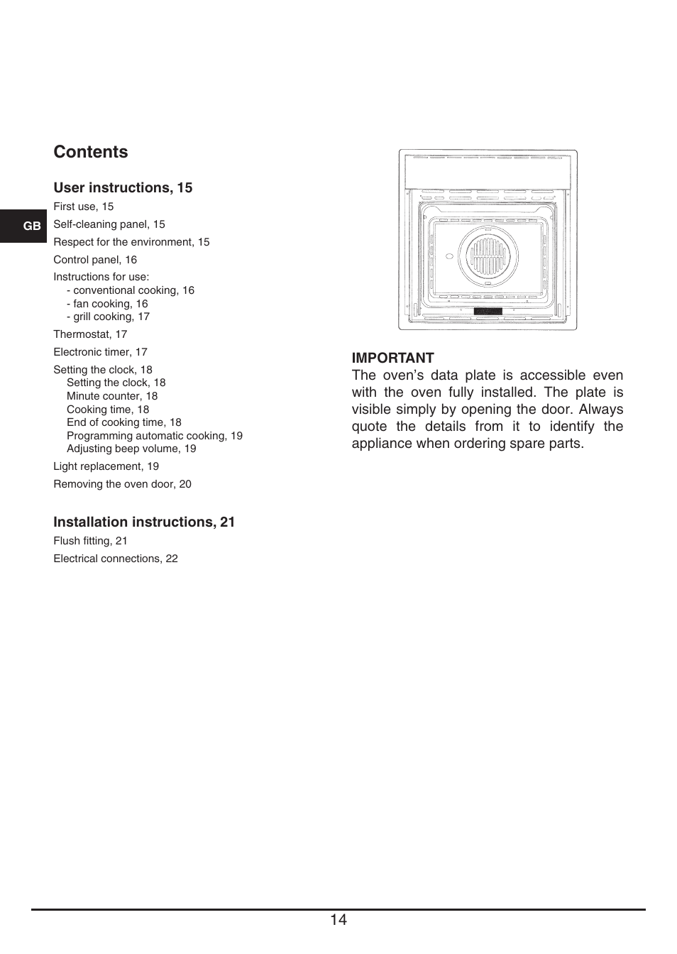 Fulgor Milano QO 6009 PT User Manual | Page 14 / 64