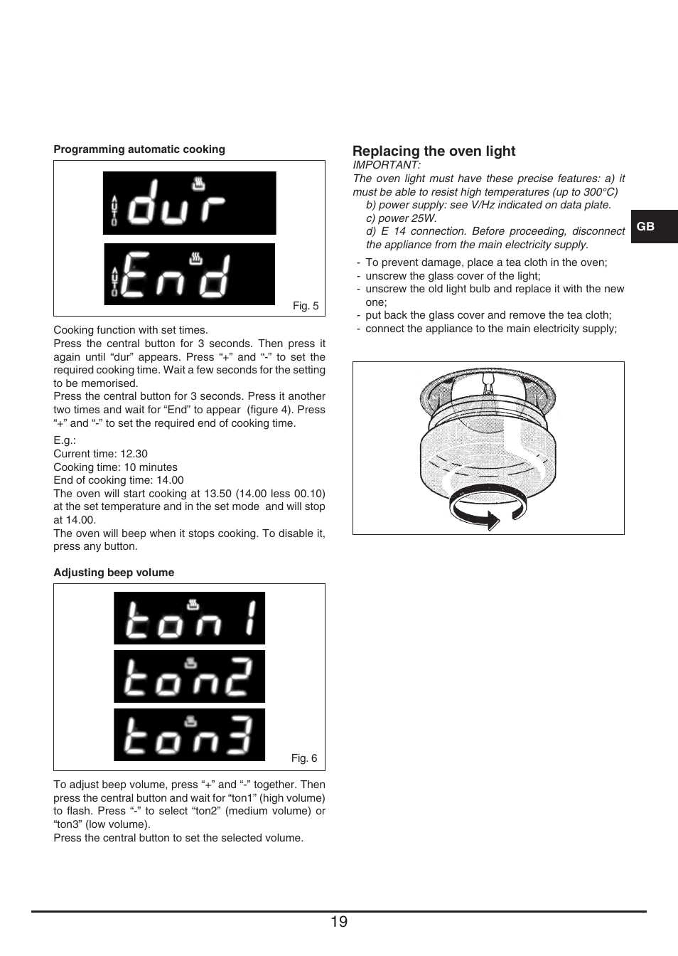 Fulgor Milano QO 6009 PT User Manual | Page 19 / 64