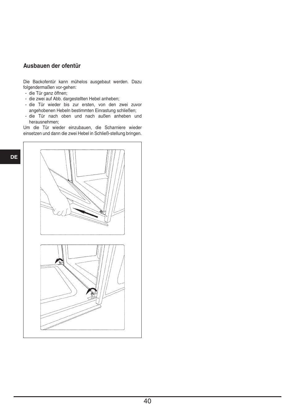 Fulgor Milano QO 6009 PT User Manual | Page 40 / 64