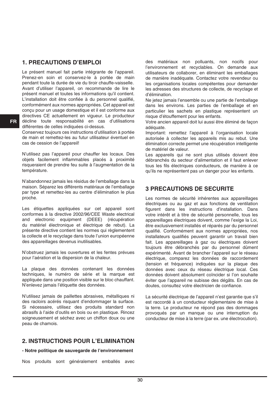 Fulgor Milano LWD 12 User Manual | Page 30 / 84
