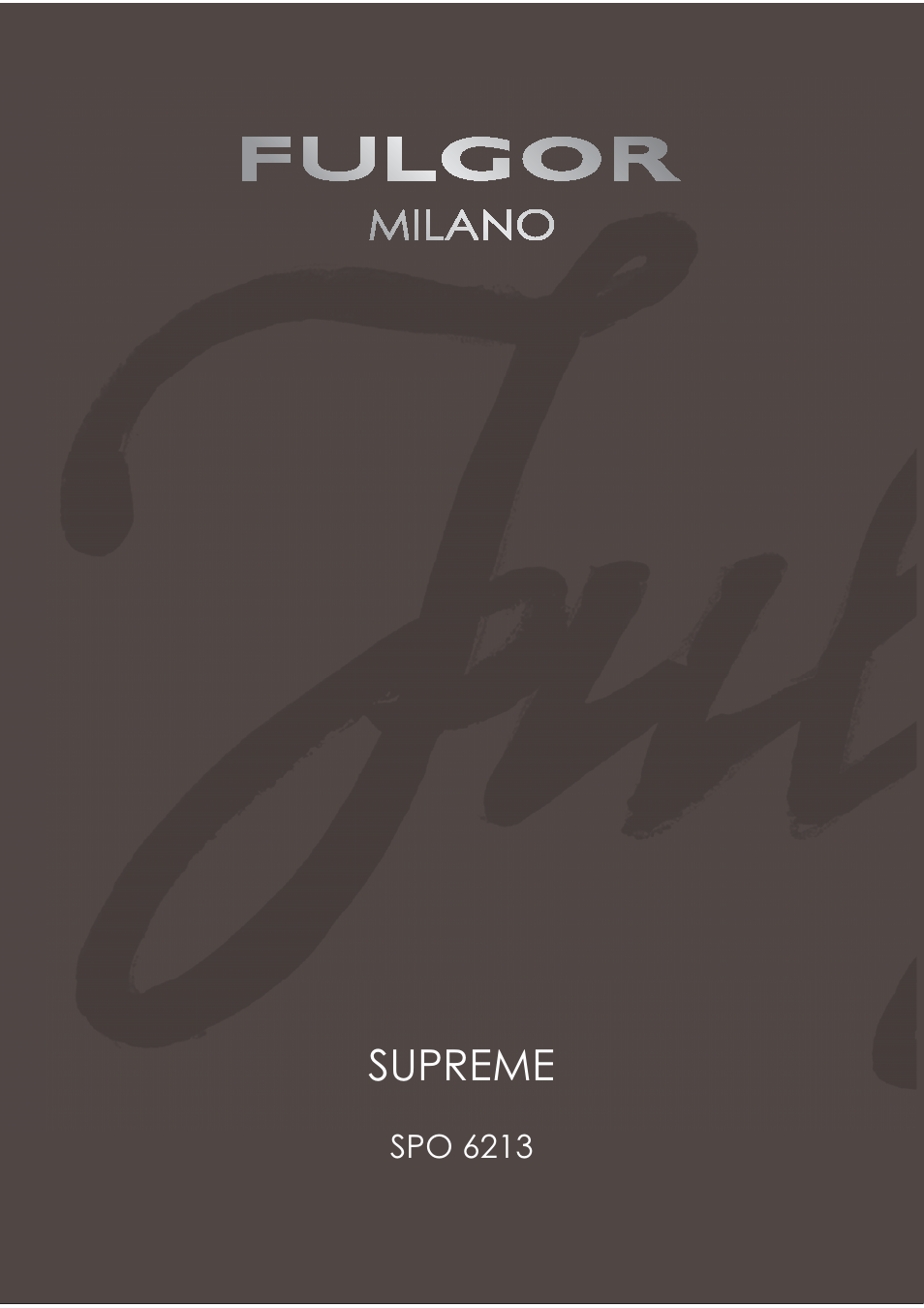 Fulgor Milano SPO 6213 User Manual | 270 pages