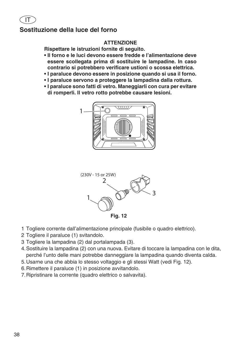 Fulgor Milano SPO 6213 User Manual | Page 116 / 270