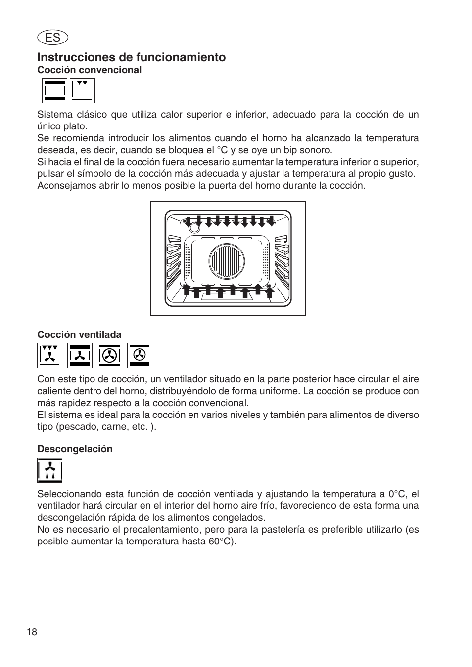 Instrucciones de funcionamiento | Fulgor Milano SPO 6213 User Manual | Page 134 / 270