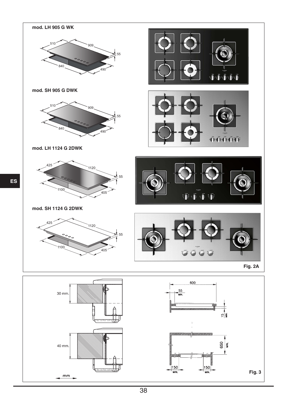 Fulgor Milano LH 604 G WK User Manual | Page 38 / 52