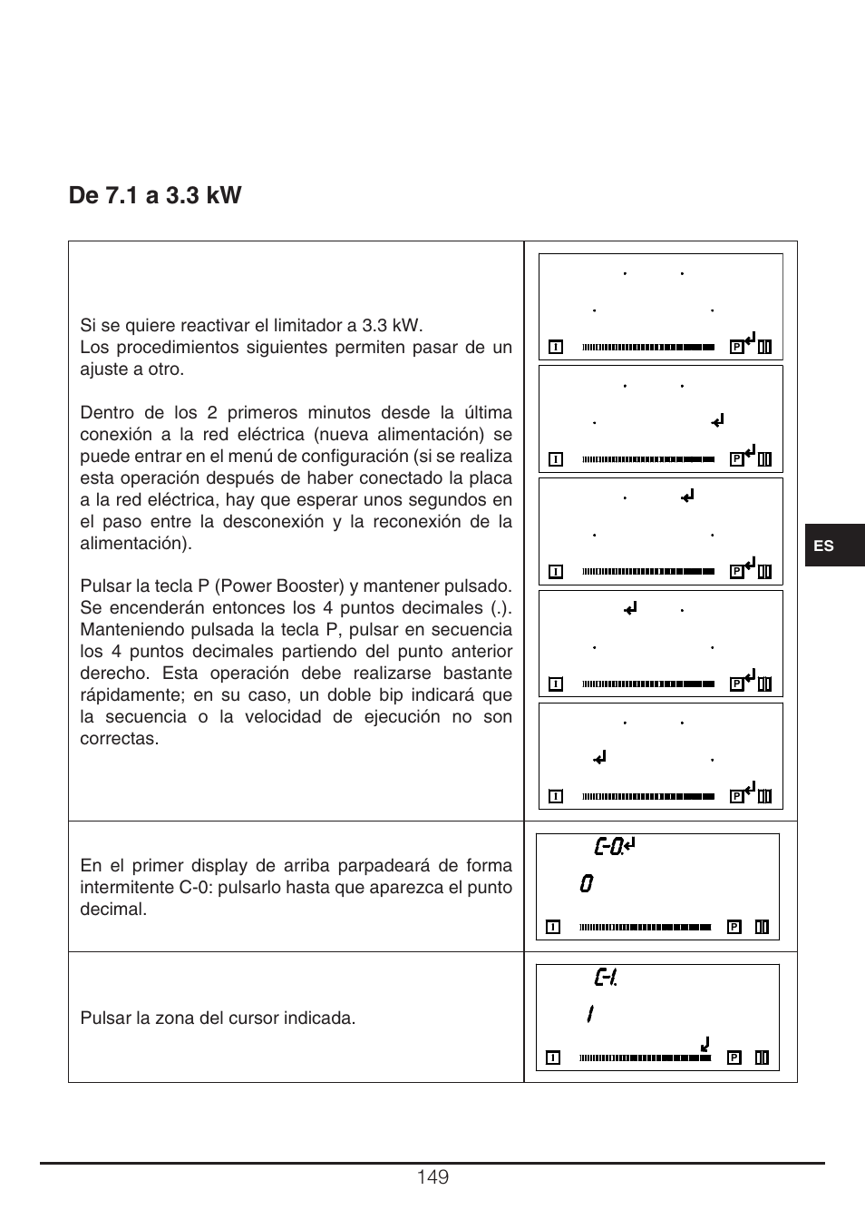 De 7.1 a 3.3 kw | Fulgor Milano CH 905 ID TS G DWK User Manual | Page 149 / 184