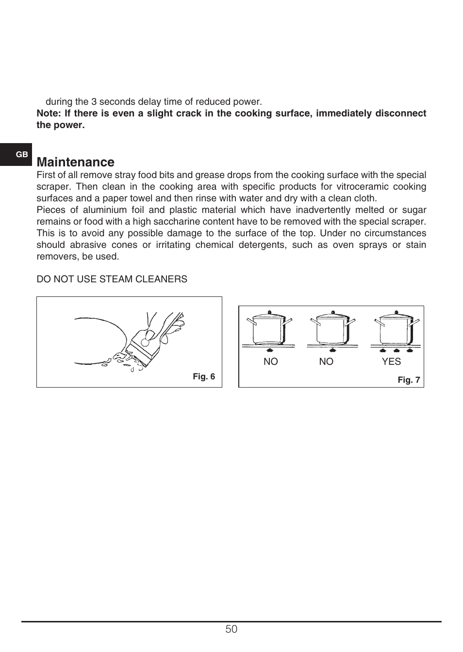 Maintenance | Fulgor Milano CH 905 ID TS G DWK User Manual | Page 50 / 184