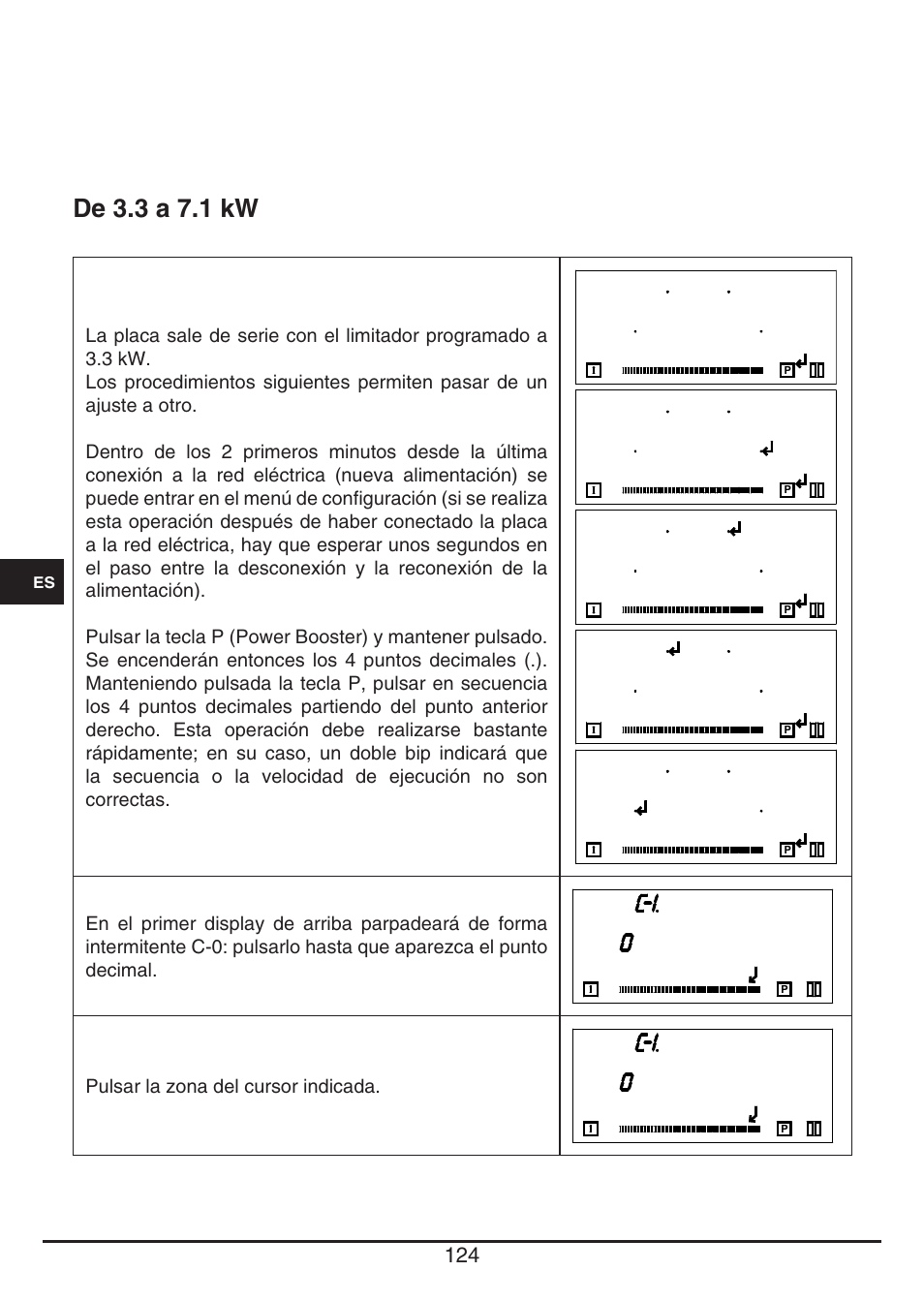 De 3.3 a 7.1 kw | Fulgor Milano CH 1004 ID TS User Manual | Page 124 / 184