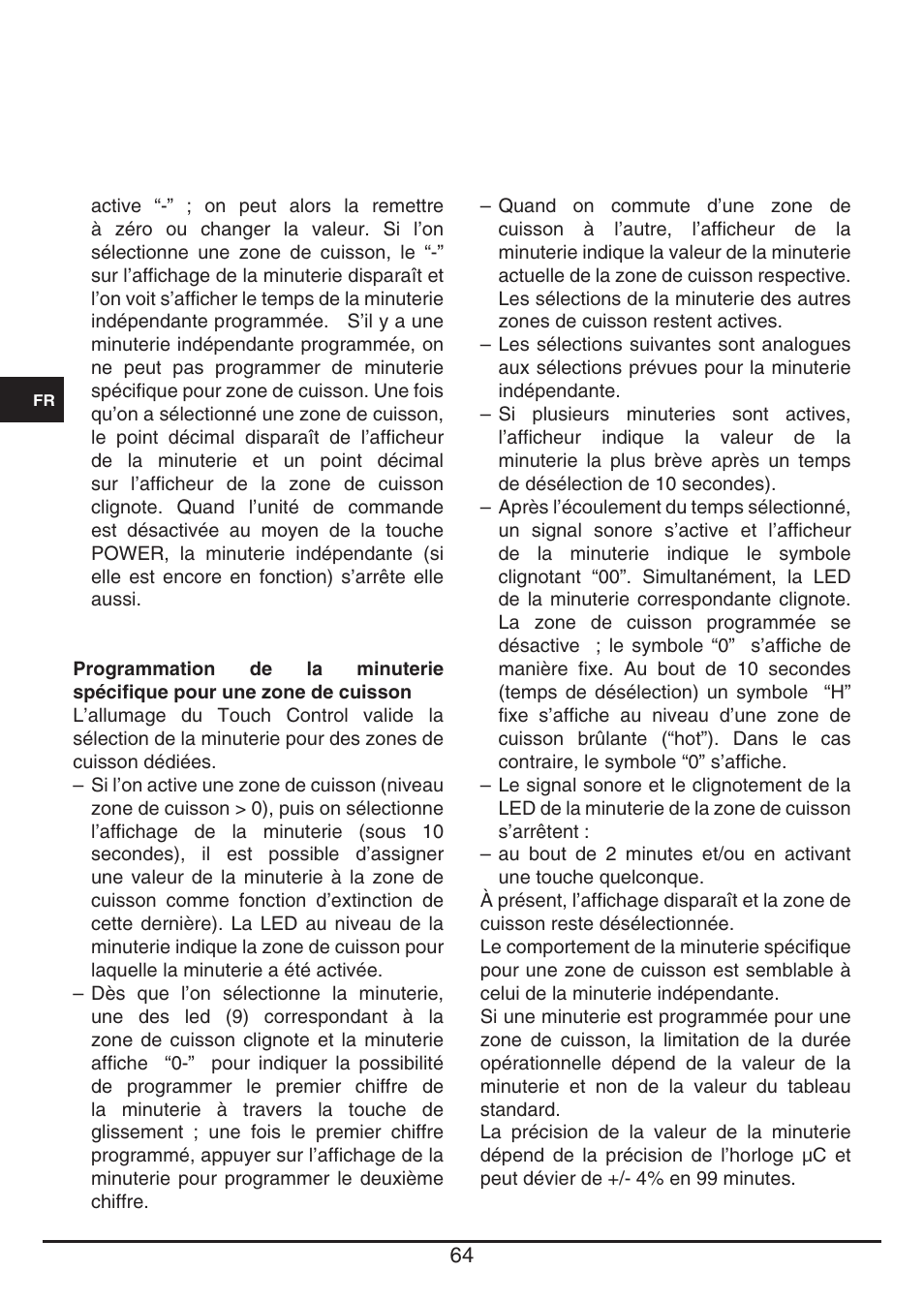 Fulgor Milano CH 1004 ID TS User Manual | Page 64 / 184