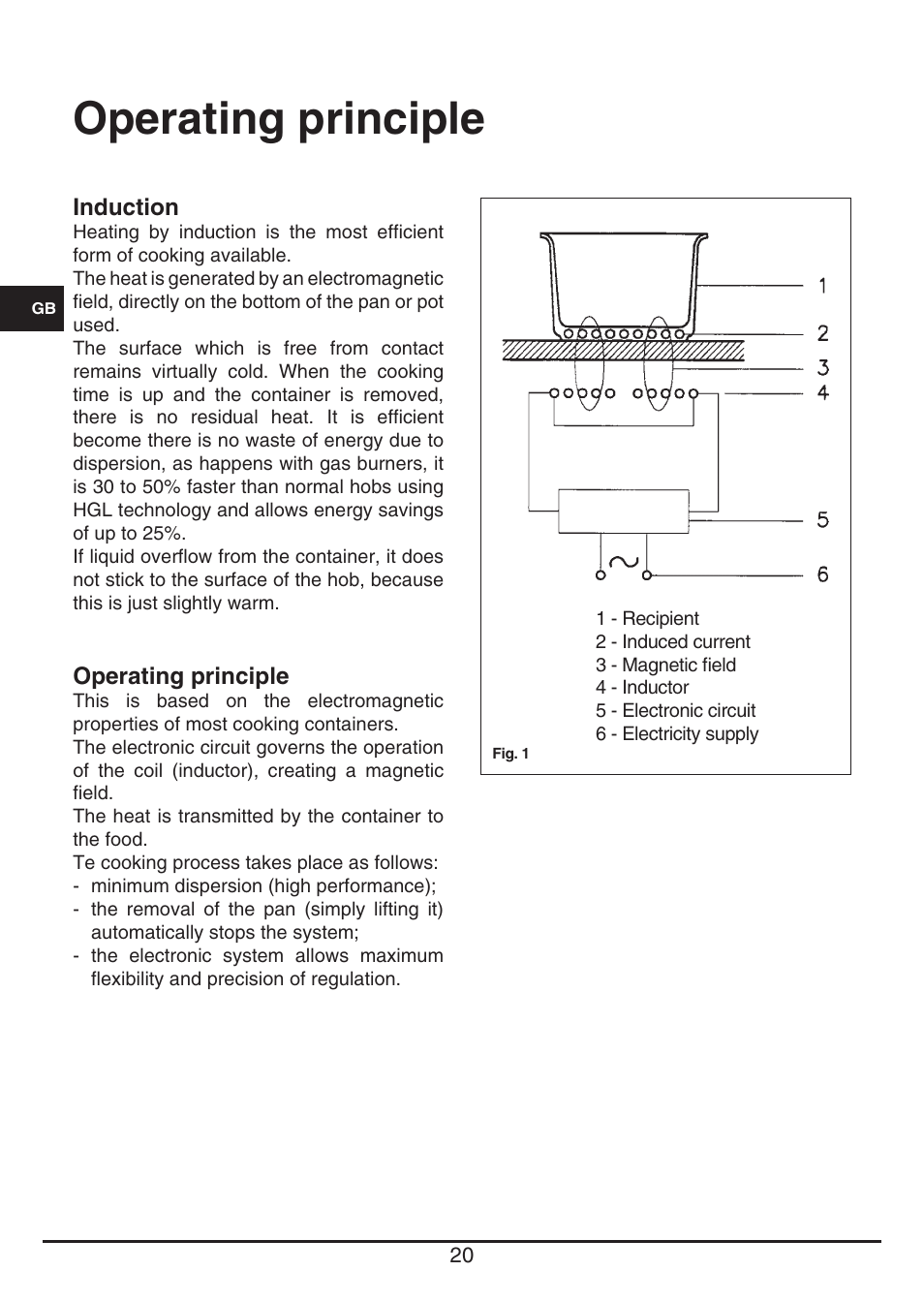 Operating principle | Fulgor Milano FSH 774 ID TS User Manual | Page 20 / 100