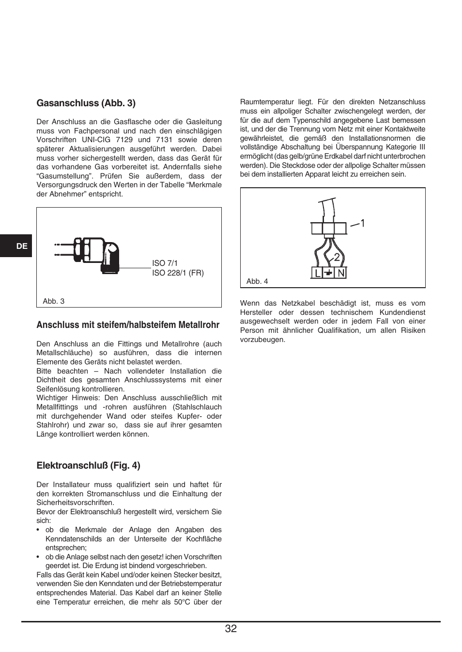 Fulgor Milano CPH 604 G User Manual | Page 32 / 52