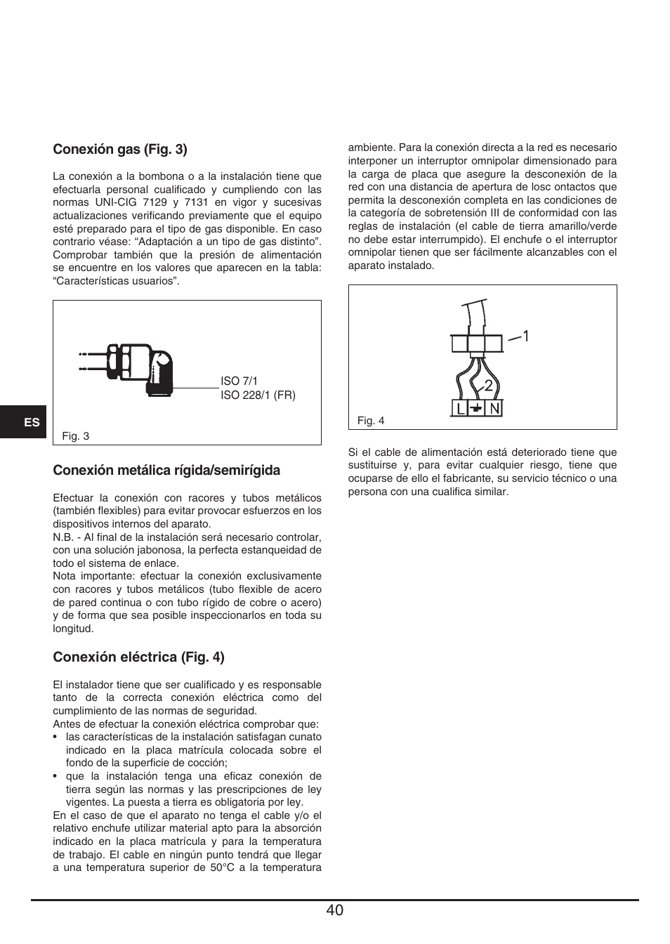 Fulgor Milano CPH 604 G User Manual | Page 40 / 52