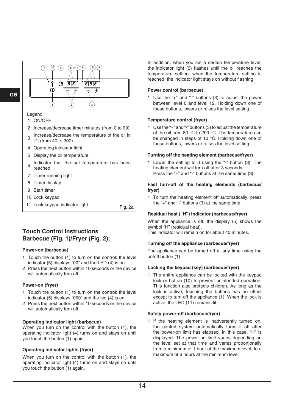 Fulgor Milano CPH 401 BQ TC User Manual | Page 14 / 52