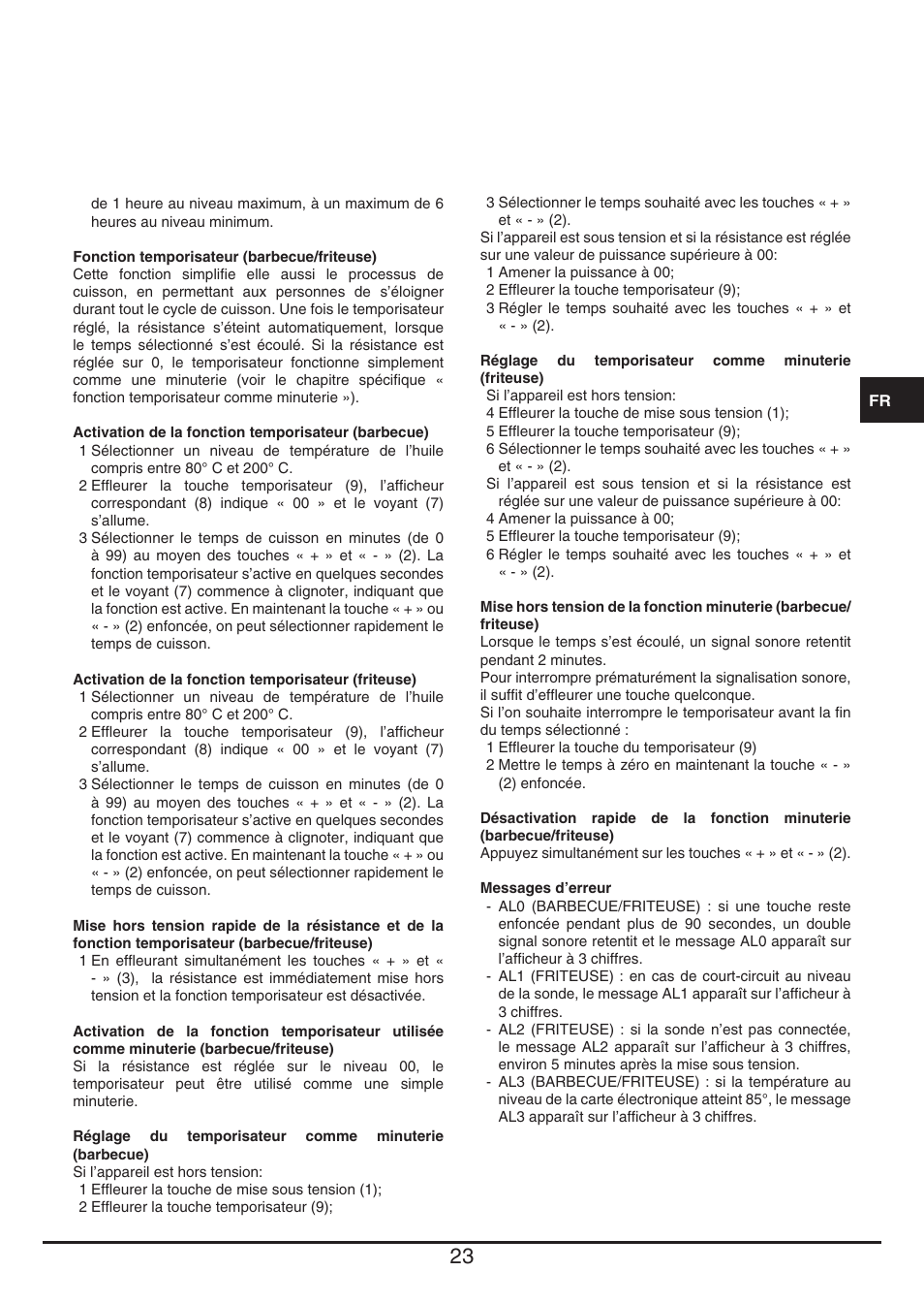 Fulgor Milano CPH 401 BQ TC User Manual | Page 23 / 52