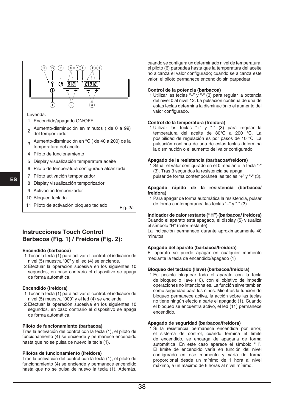 Fulgor Milano CPH 401 BQ TC User Manual | Page 38 / 52