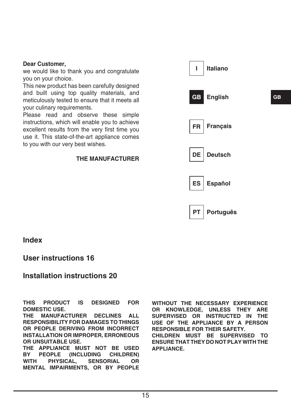 Fulgor Milano CPH 401 ID X User Manual | Page 15 / 80