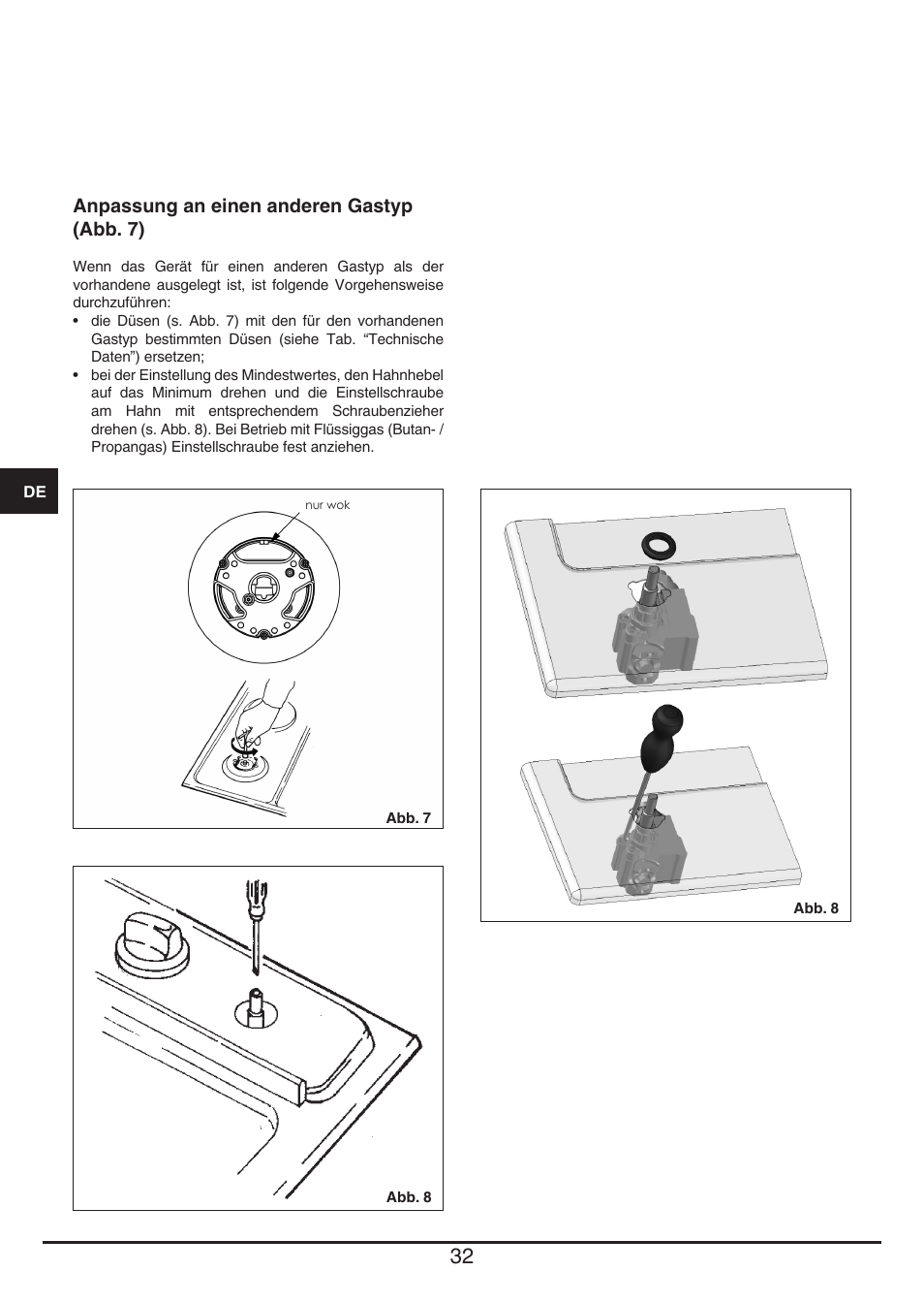 Fulgor Milano PH 905 G WK User Manual | Page 32 / 52