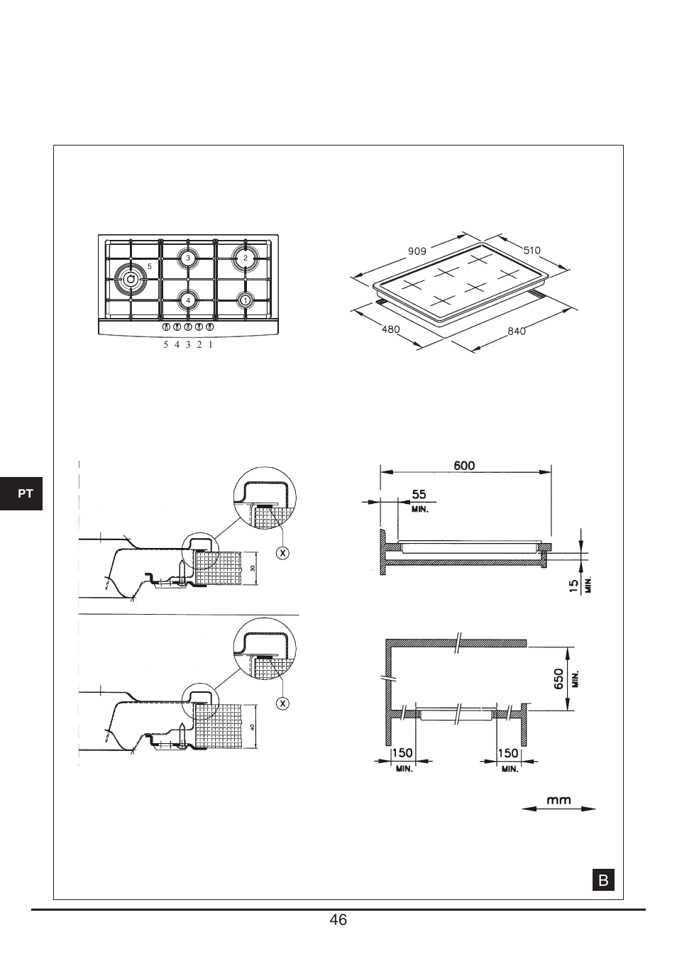 Fulgor Milano PH 905 G WK User Manual | Page 46 / 52