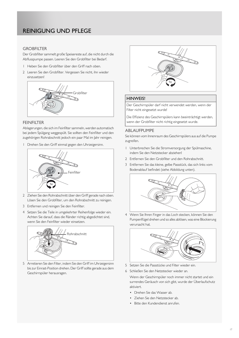 Reinigung und pflege | Fulgor Milano FDW9017 User Manual | Page 101 / 168