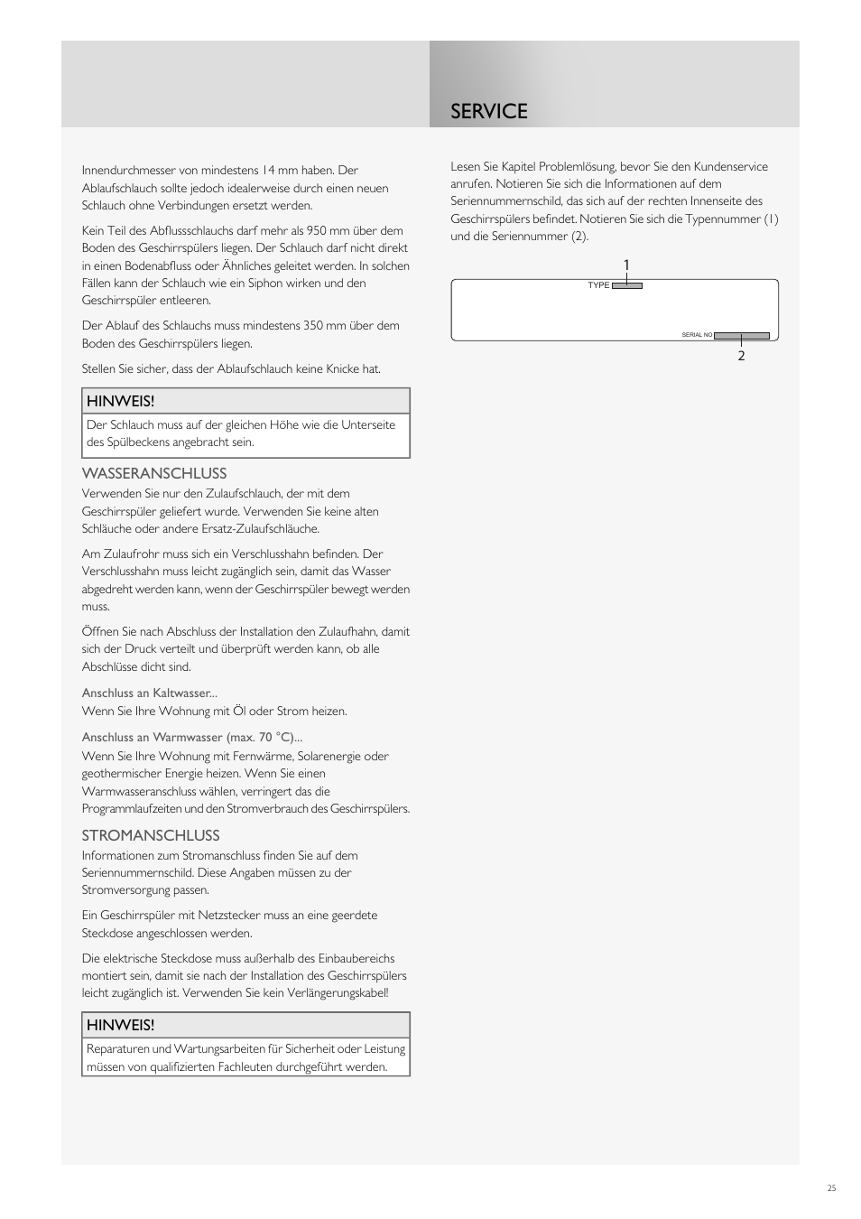 Service | Fulgor Milano FDW9017 User Manual | Page 109 / 168