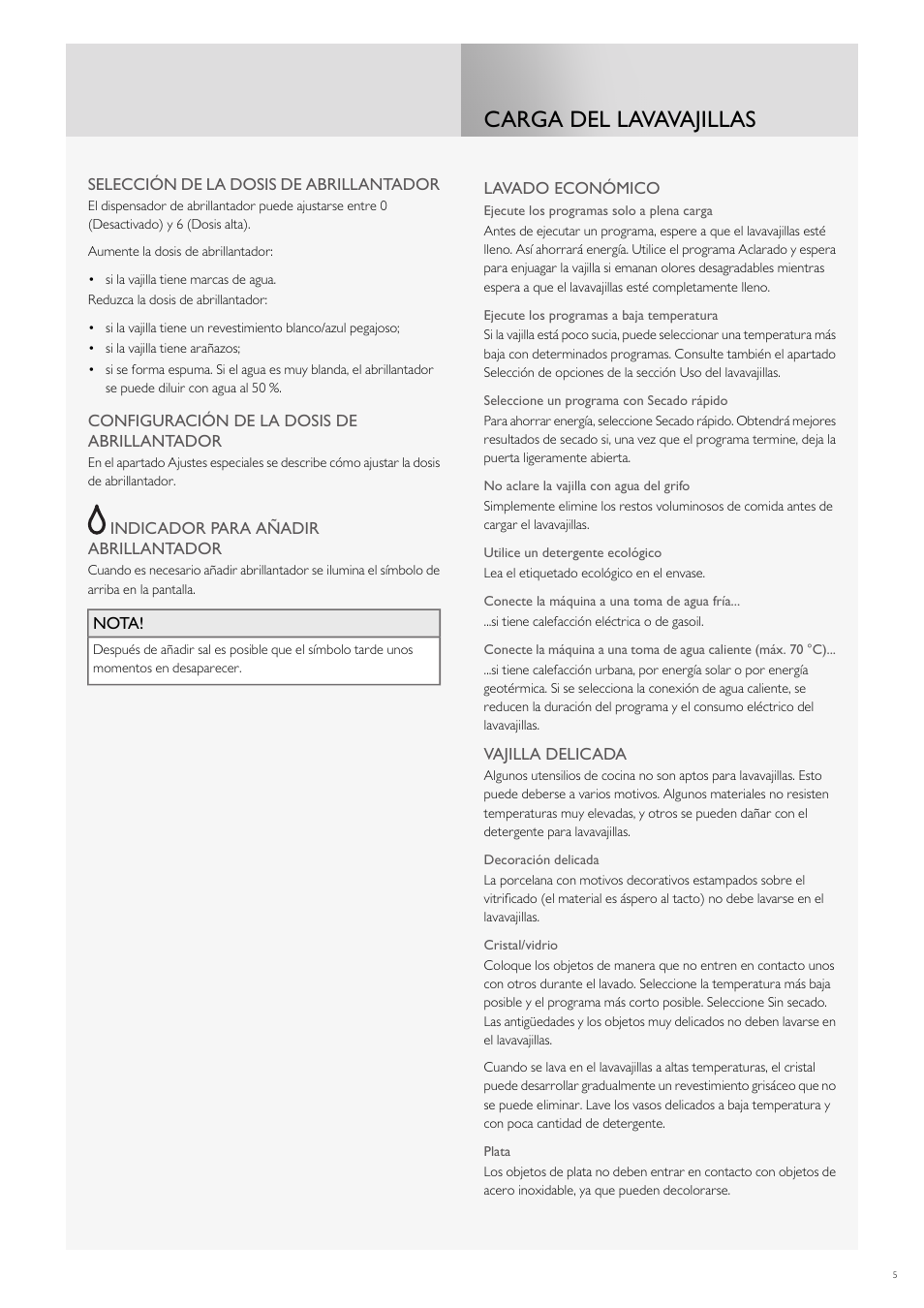 Carga del lavavajillas | Fulgor Milano FDW9017 User Manual | Page 117 / 168