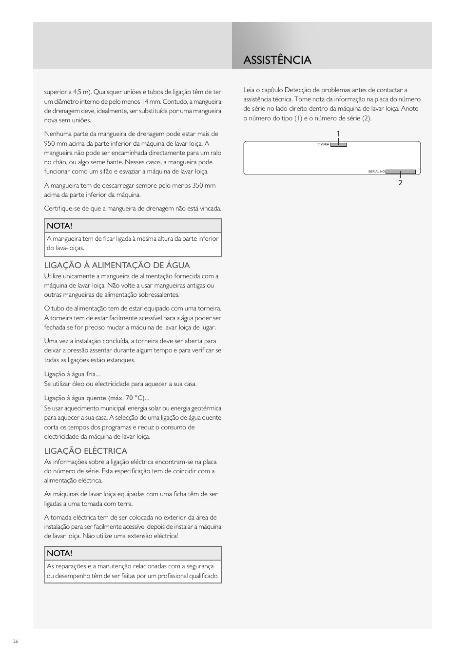 Assistência | Fulgor Milano FDW9017 User Manual | Page 166 / 168