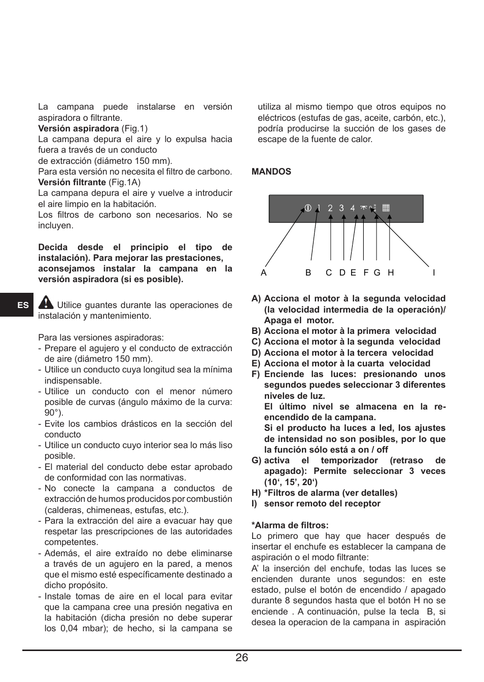 Fulgor Milano CHD 9003 TC User Manual | Page 26 / 36