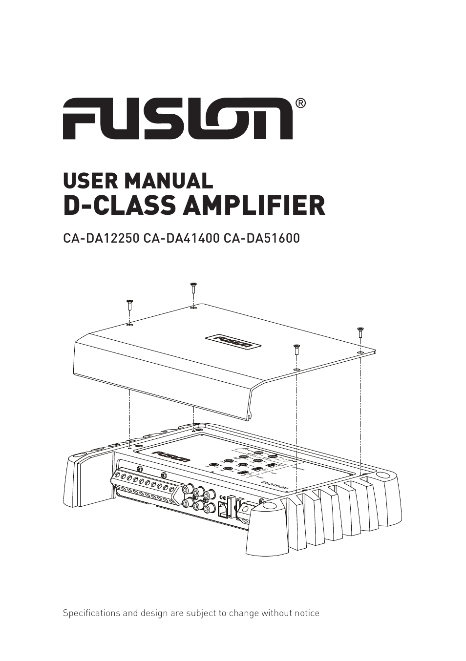 Fusion CA-DA41400 User Manual | 8 pages