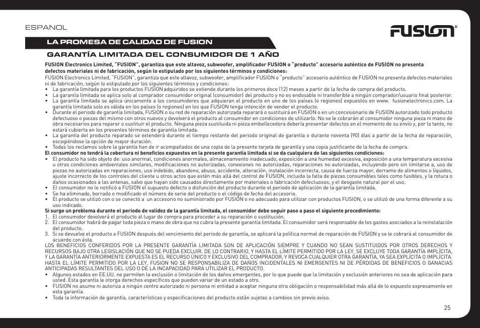 Fusion RV-CD800 User Manual | Page 25 / 32