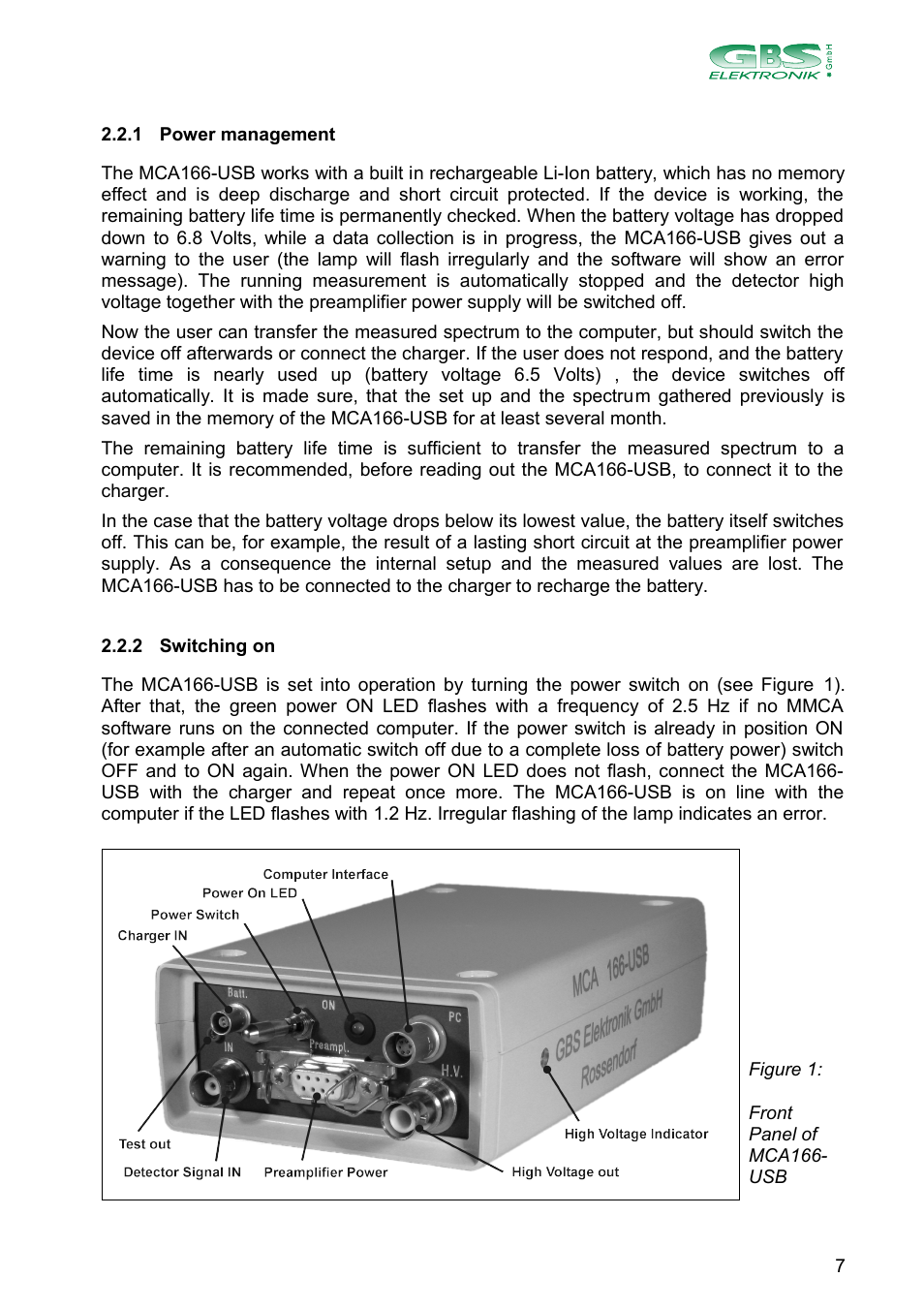 GBS Elektronik MCA166-USB User Manual | Page 7 / 73
