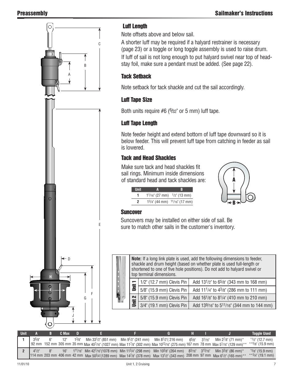 Harken 7311.10 Cruising Jib Reefing & Furling User Manual | Page 7 / 36