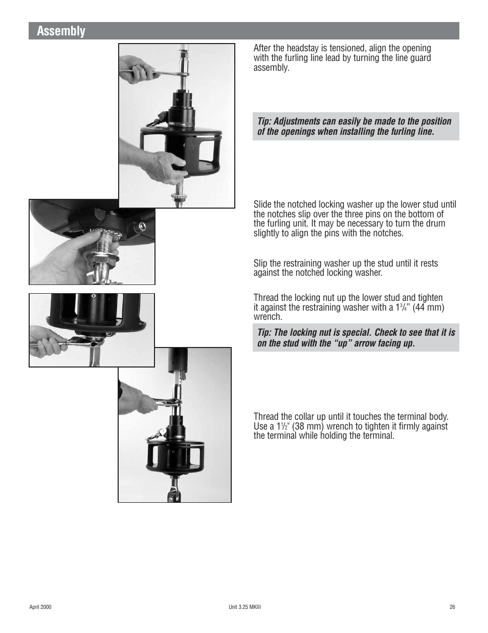 Assembly | Harken 1080 MKIII Jib Reefing & Furling User Manual | Page 51 / 78