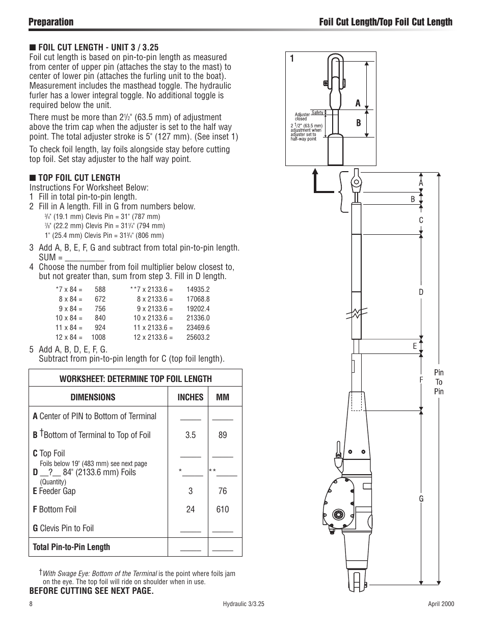 Harken 1027 MKIII Hydraulic Jib Reefing & Furling User Manual | Page 8 / 24