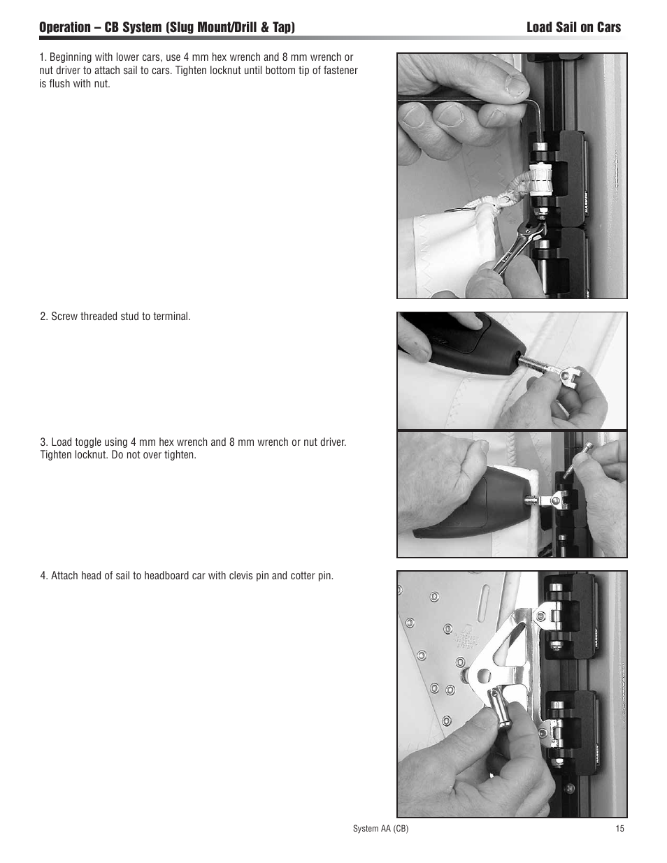 Harken 3813 System AA Battcar User Manual | Page 15 / 20