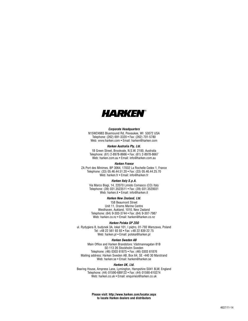 Harken 3867 System C CB Battcars: built 2008 to present User Manual | Page 16 / 16