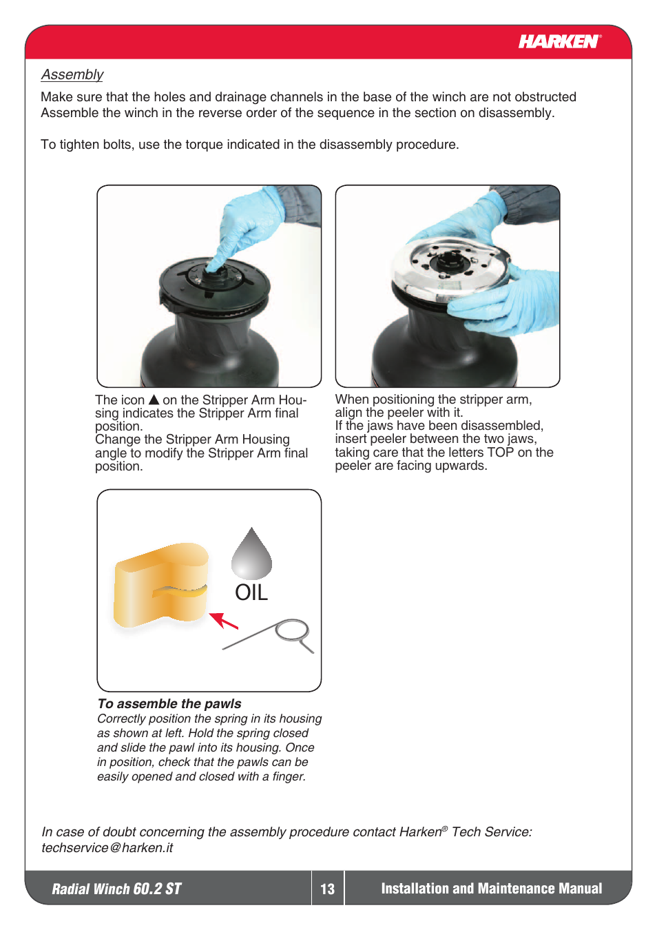 Harken 60.2ST Winche User Manual | Page 13 / 19