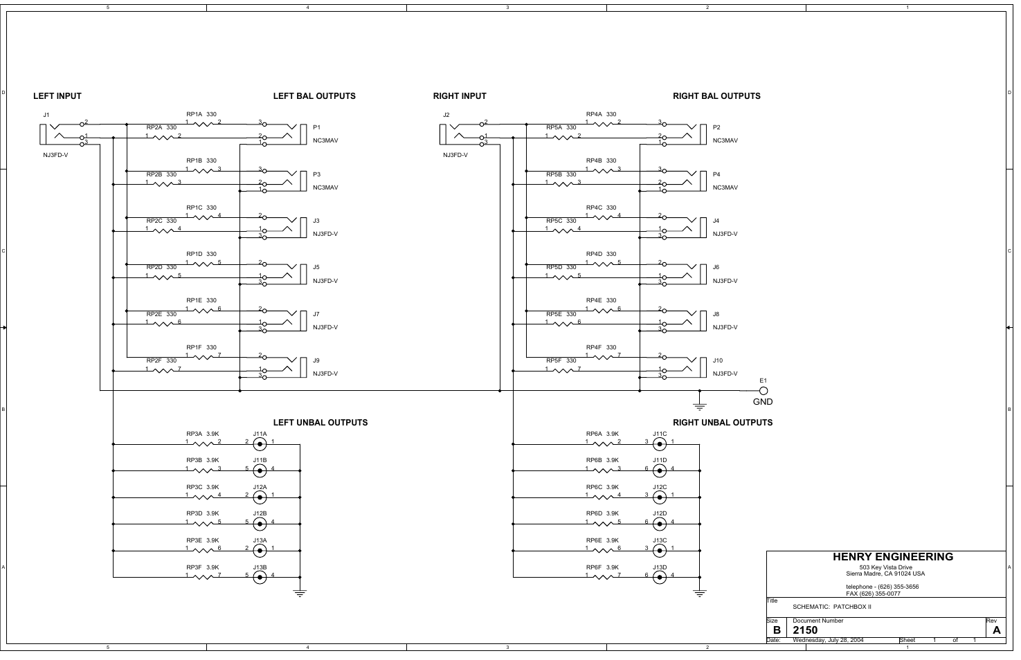 2150 a, Henry engineering | Henry Engineering PATCHBOX II User Manual | Page 2 / 2