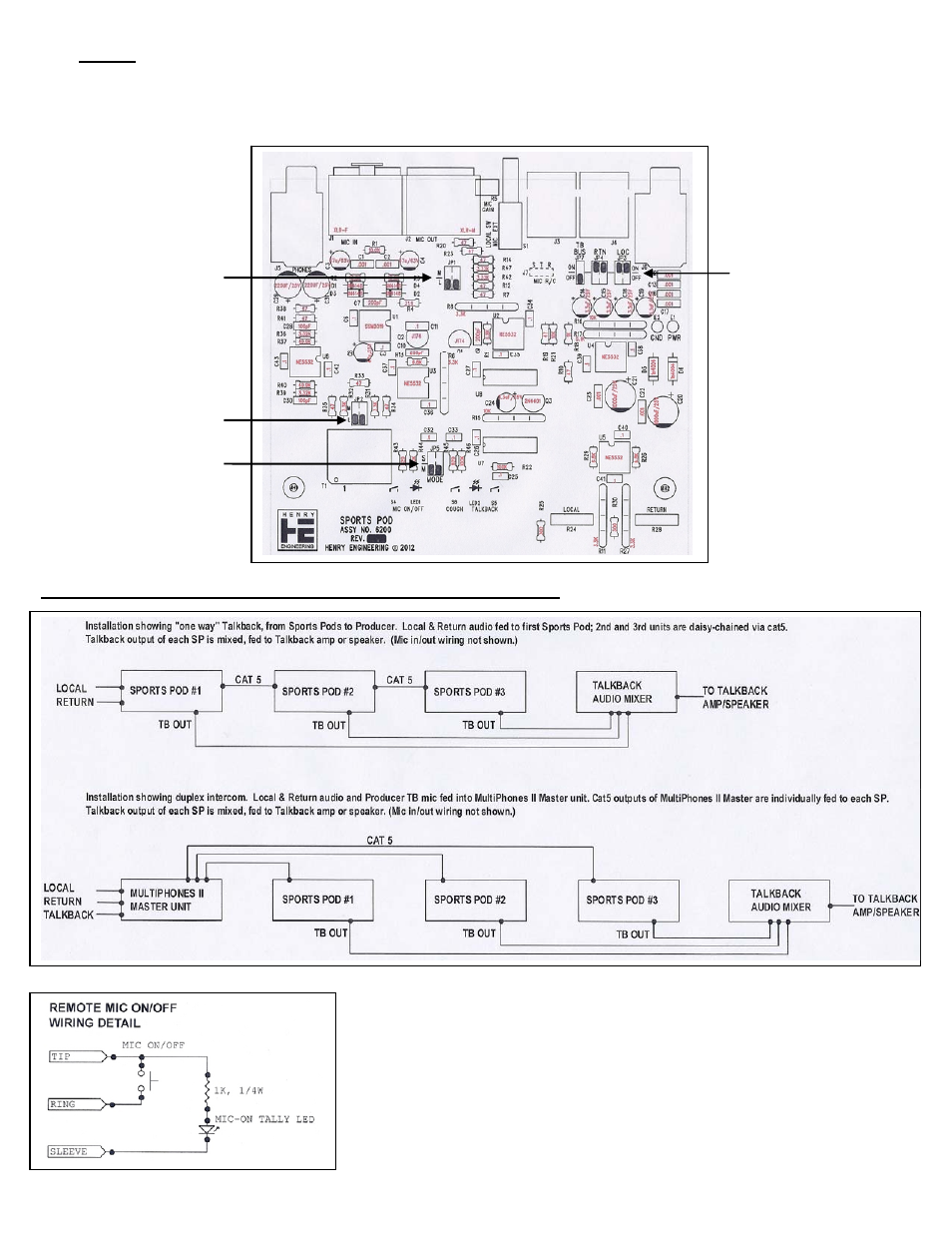 Henry Engineering SPORTS POD User Manual | Page 3 / 3