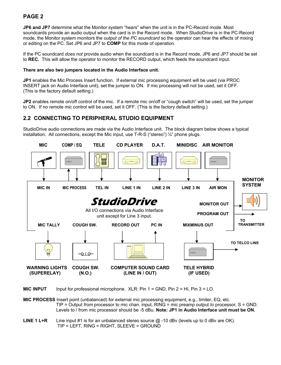 Studiodrive | Henry Engineering Studiodrive User Manual | Page 2 / 7