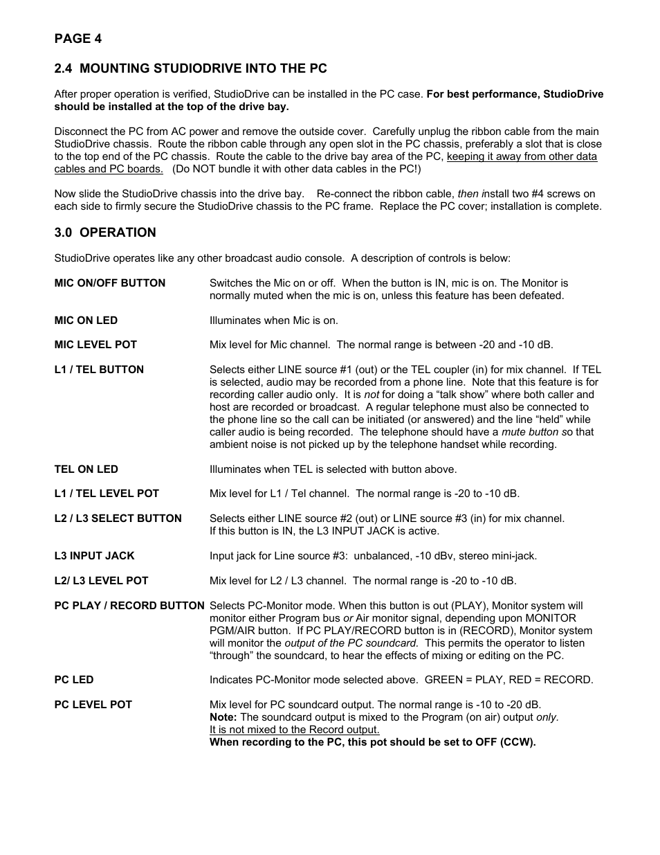 Henry Engineering Studiodrive User Manual | Page 4 / 7