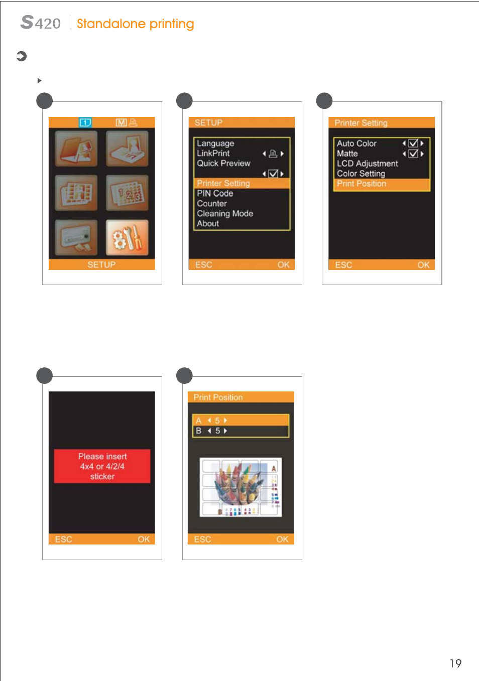 Standalone printing | HiTi S420 User Manual | Page 20 / 25